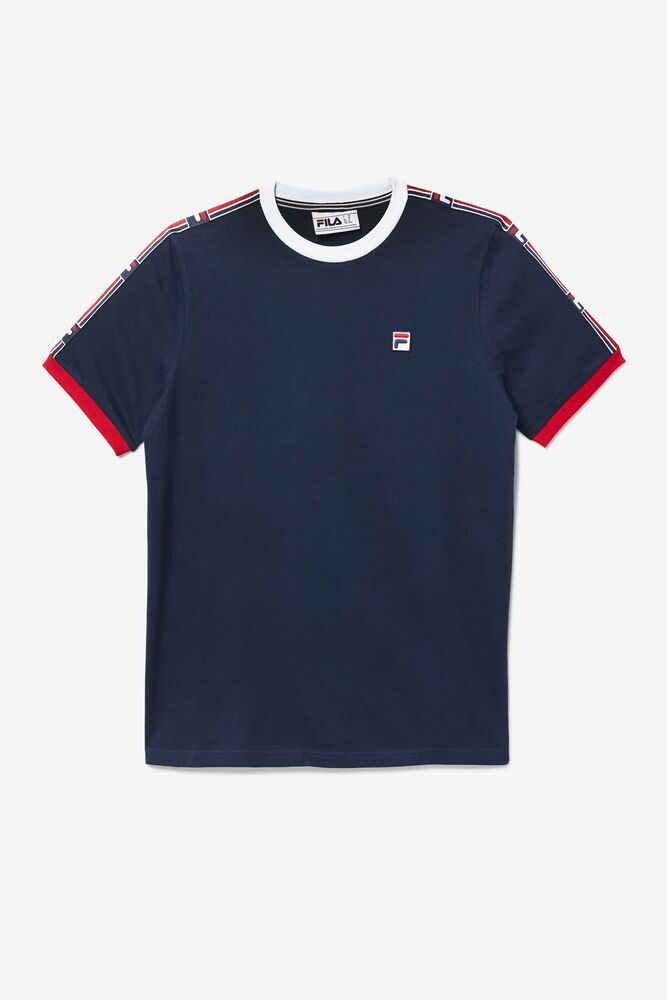 Fila T-Shirt Mens Navy Zale - Ireland 21094-IMKU